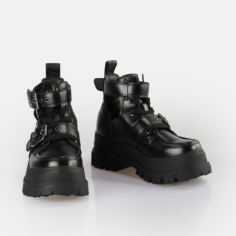Aspha Bike Bottines à talon vegan, noir