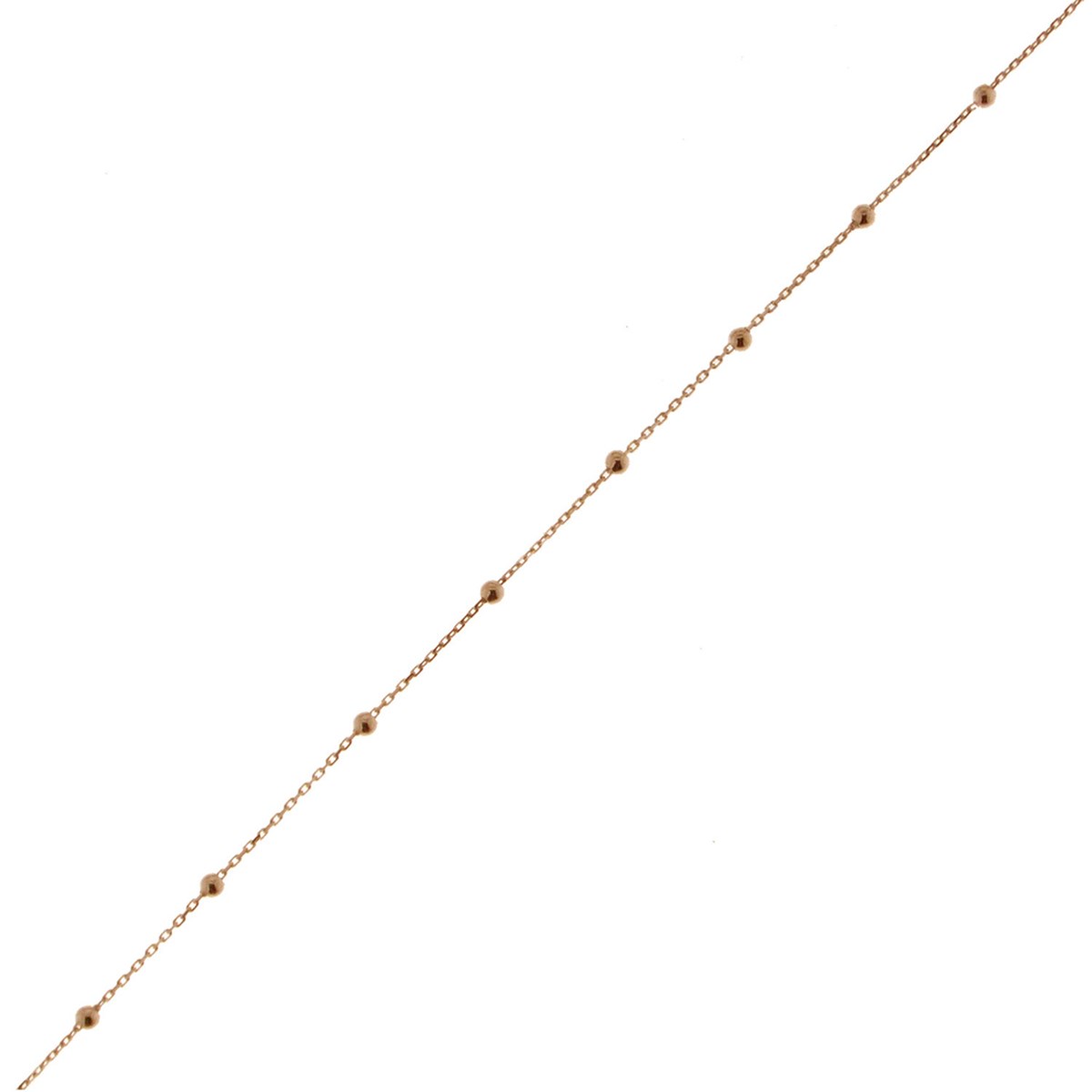 Bracelet Brillaxis chaine boules or rose 18 carats
