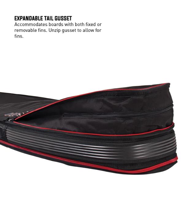 Ocean and earth Housse Surf - Double Compact Shortboard - 6'8 - Black/Red