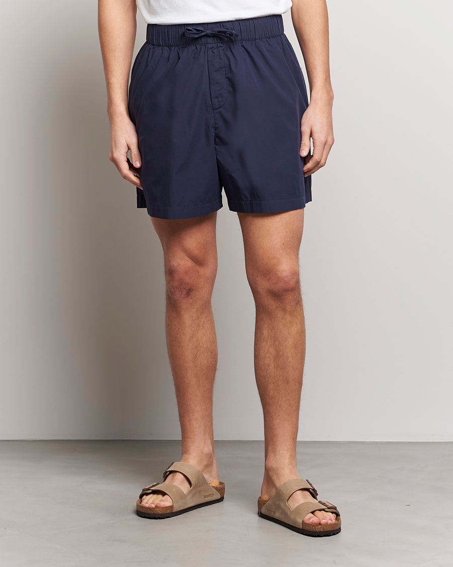 Tekla Poplin Pyjama Shorts True Navy