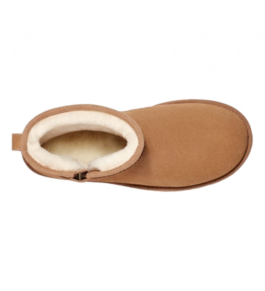 Botas UGG W Classic Mini Bailey em couro marrom