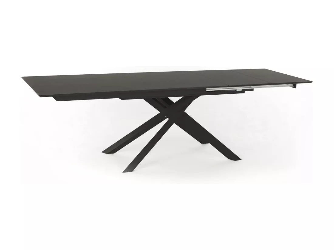 Xavier Table Extensible (170/270 x 90 cm) en HPL sur MDF Gris Foncé