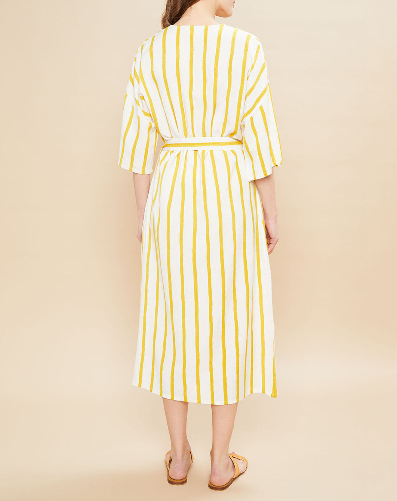 Hartford Robe Ravy à rayures jaune