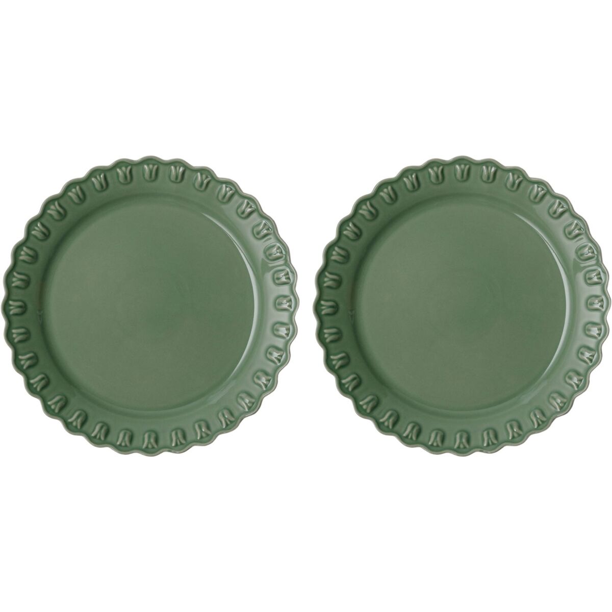Tulipa tallerken 26 cm, 2-pack, verona grønn