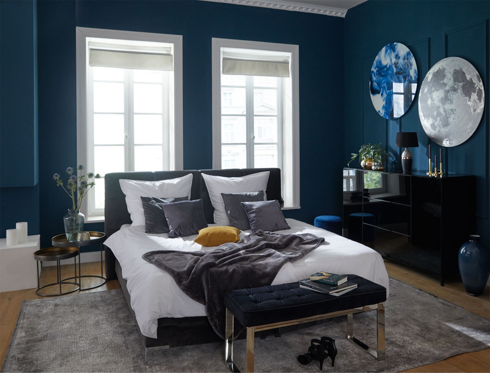 GÖZZE Wohndecke CASHMERE FEELING 180 x 220 cm anthrazit
