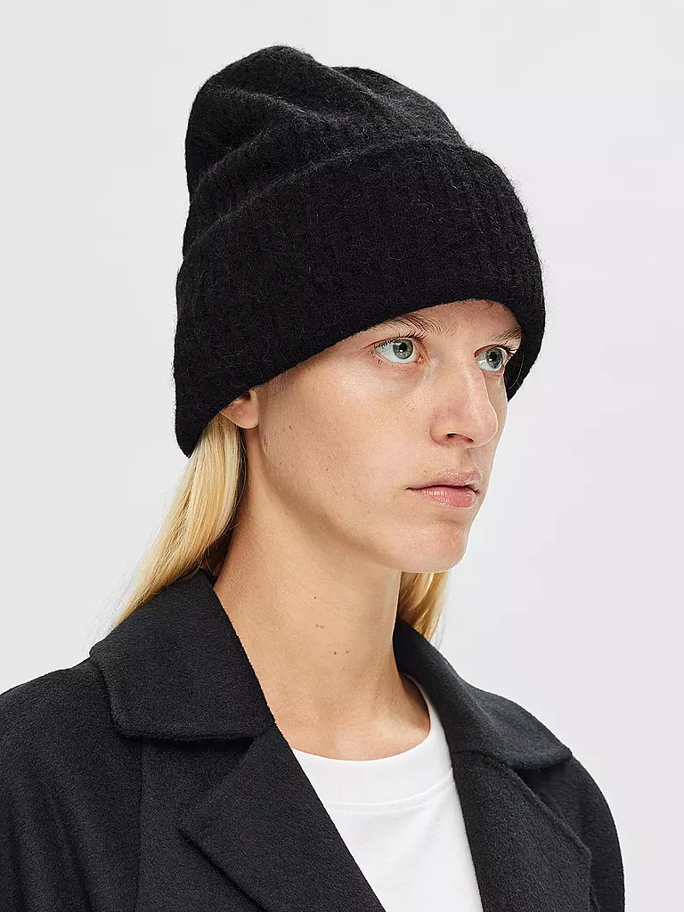 SELECTED FEMME Mütze - Haube  SLFMALINE schwarz