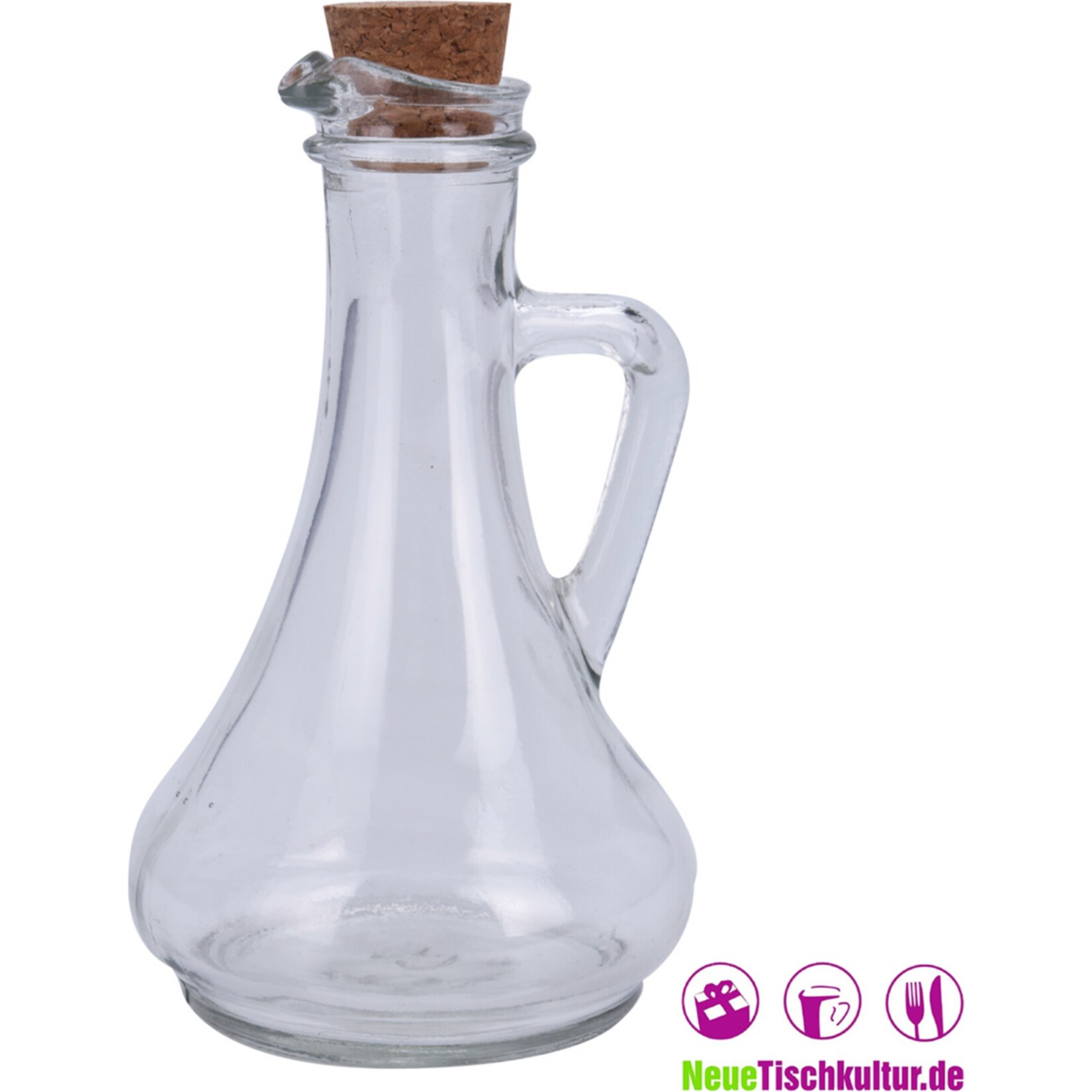 neuetischkultur Glasflasche mit Korken für Essig oder Öl