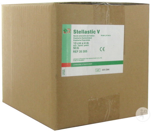 Lohmann & Rauscher Stellastic V Bande Extensible De Fixation Viscose Nue 10cmx4m 50 Pièces (35305)