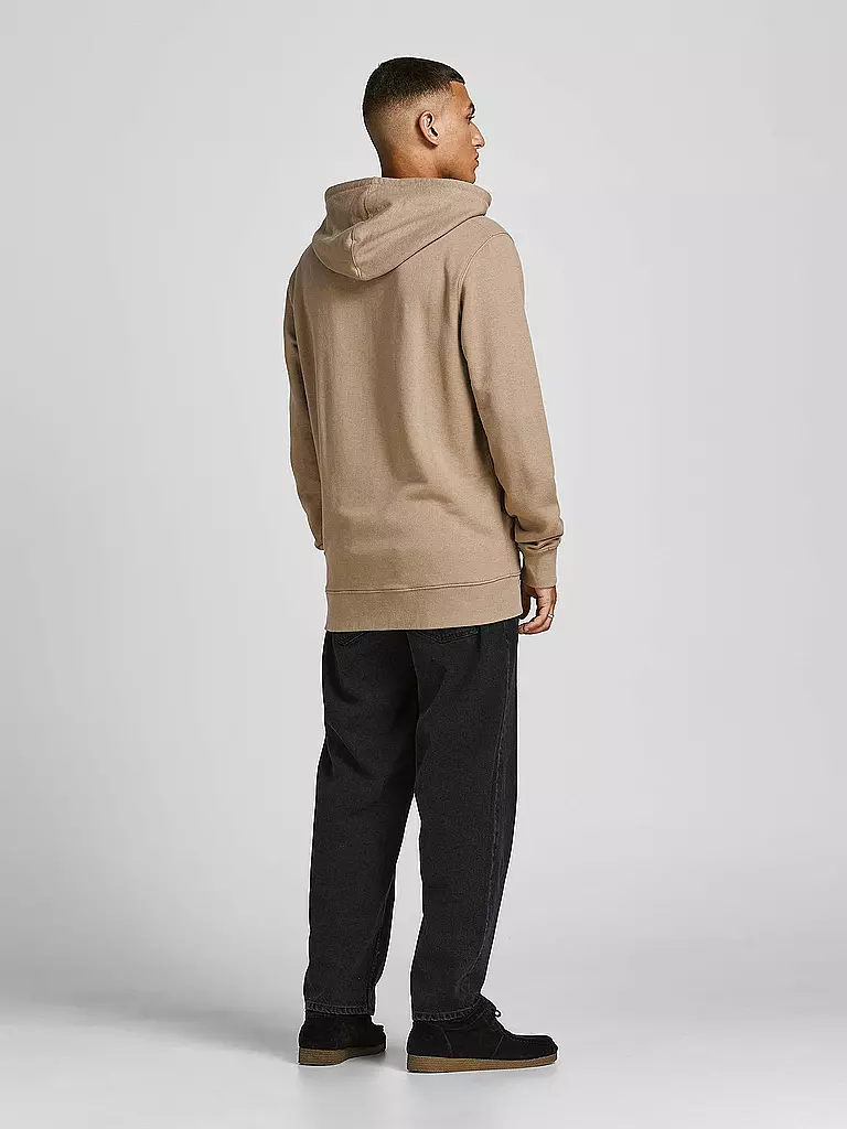 JACK & JONES Kapuzensweater - Hoodie JJEORGANIC  beige