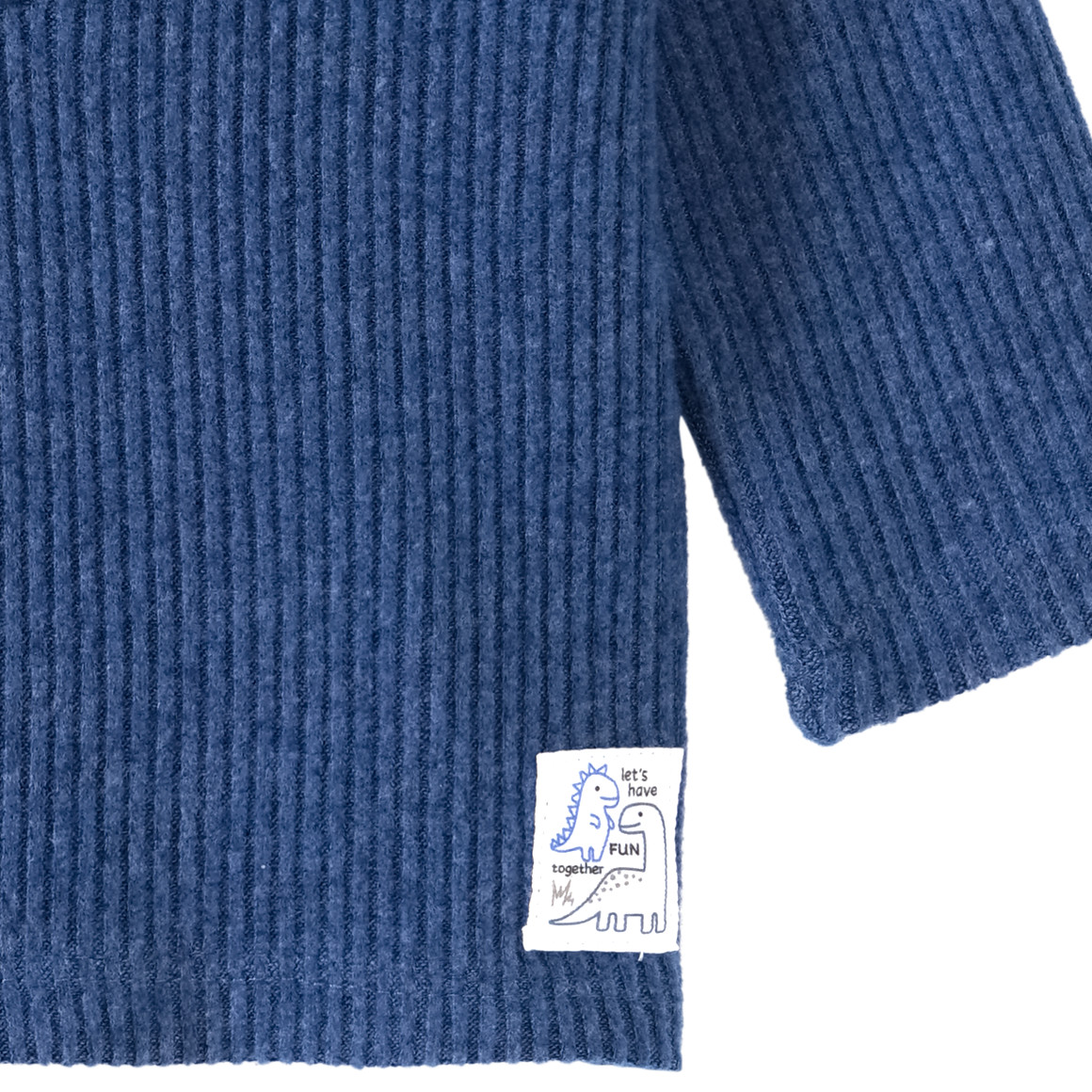Topomini Newborn Langarmshirt mit Knopfleiste dunkelblau