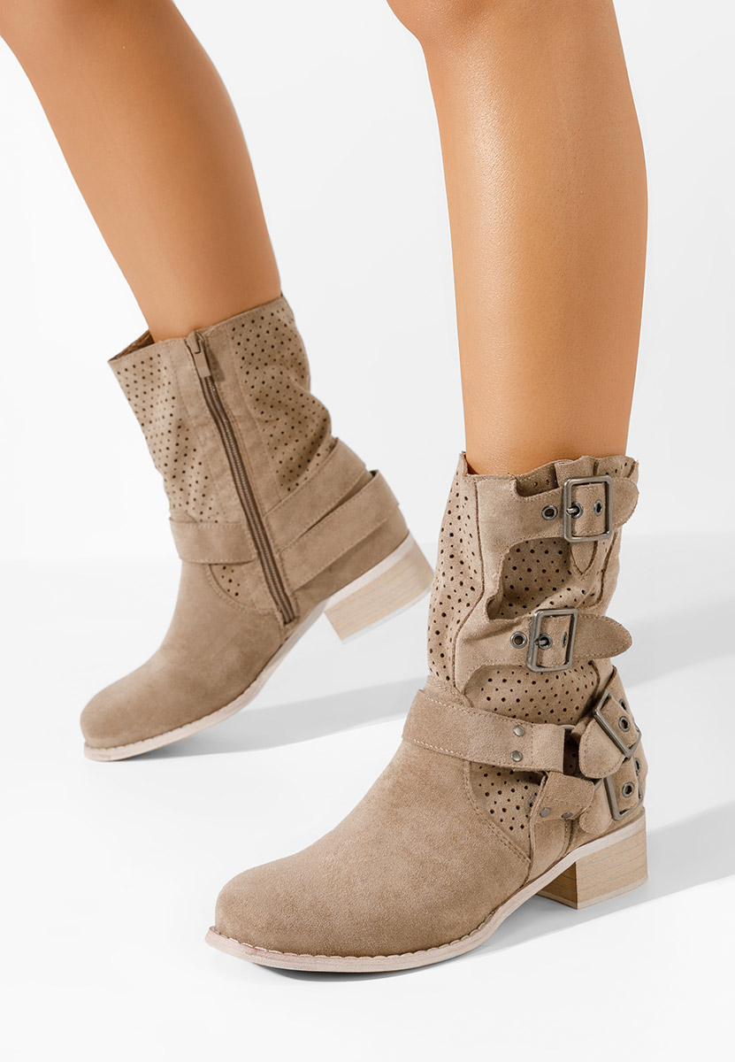 Boots femme kaki Daiela