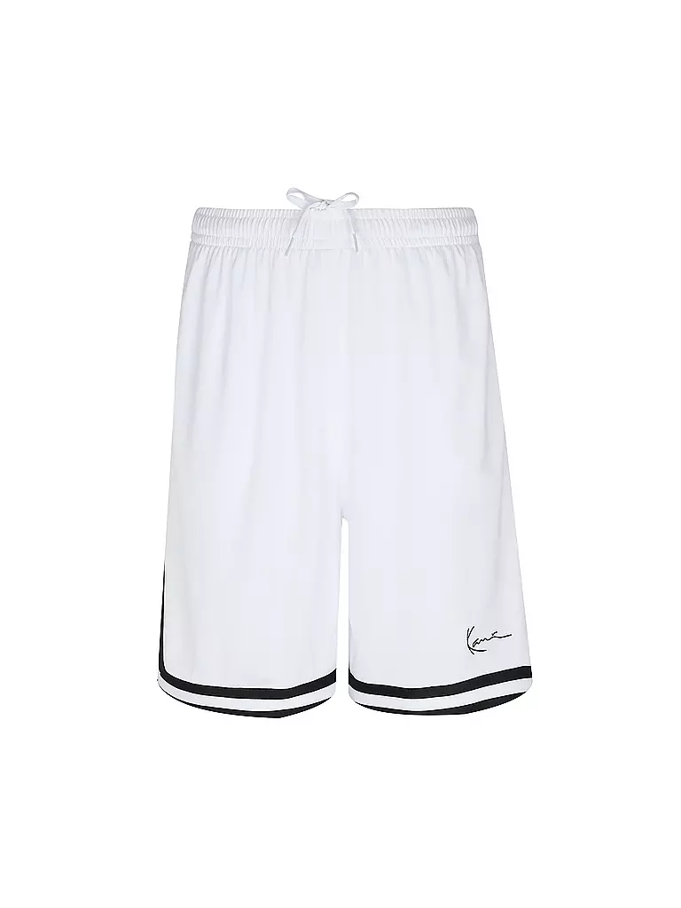 KARL KANI Shorts SIGNATURE MESH weiss