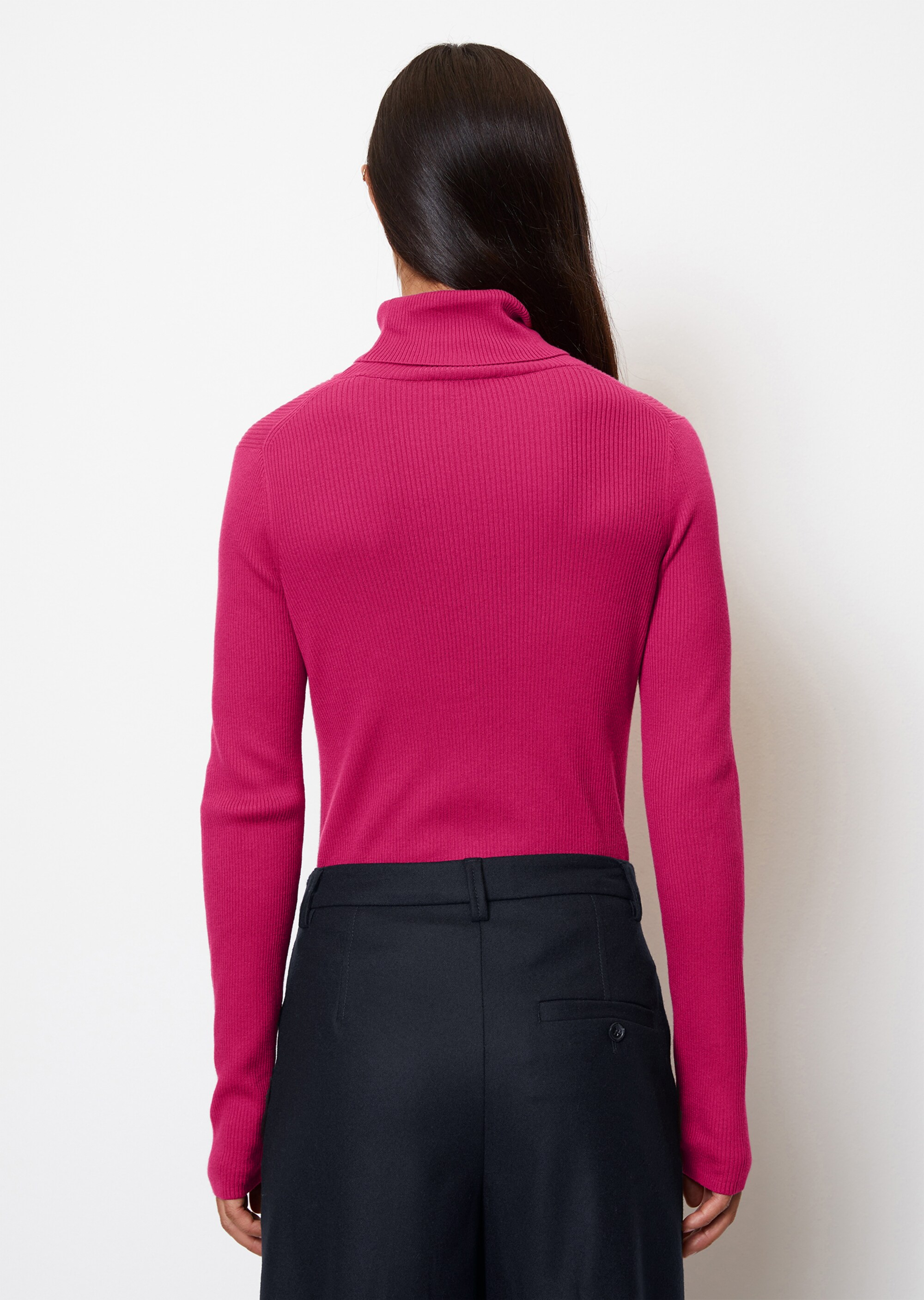 Rollkragenpullover slim aus Organic Cotton