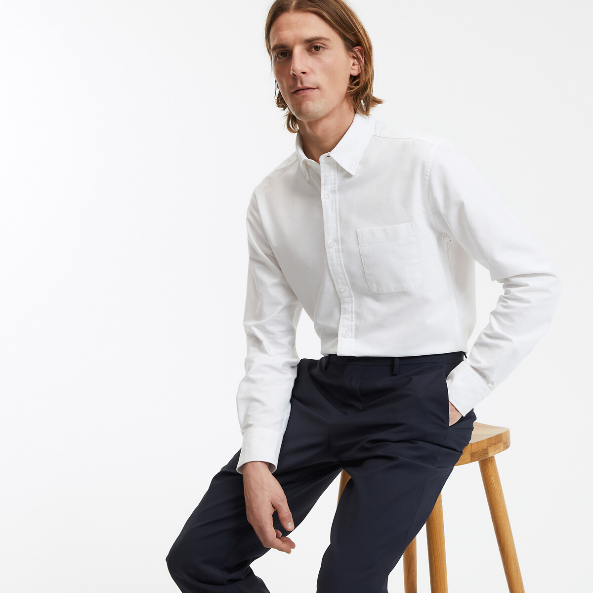 COLEÇÕES LA REDOUTE<br>Camisa Oxford reta Signature GILLES