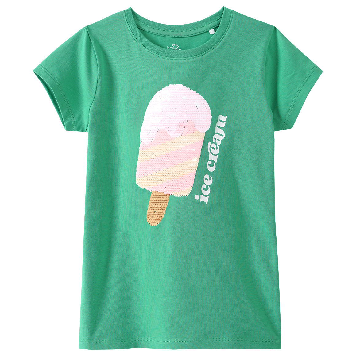 Topolino Mädchen T-Shirt mit Wendepailletten grün