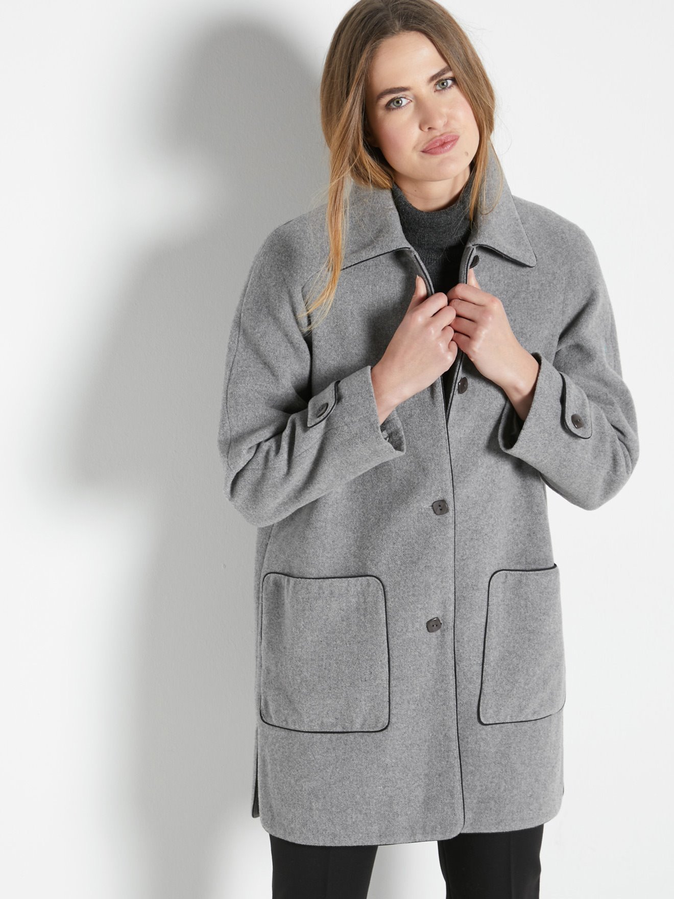 Manteau caban 70% laine