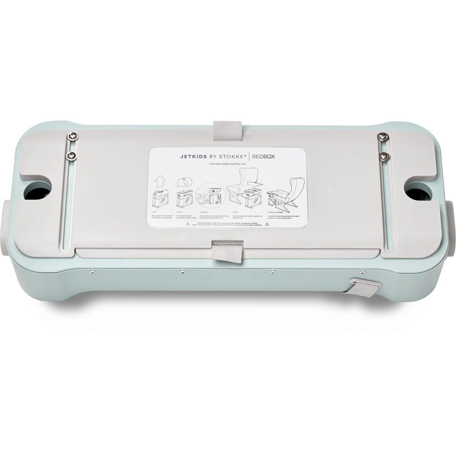 JETKIDS™ BY STOKKE® Aufsitzkoffer BedBox™ Green Aurora und Matratze CloudSleeper™ weiß
