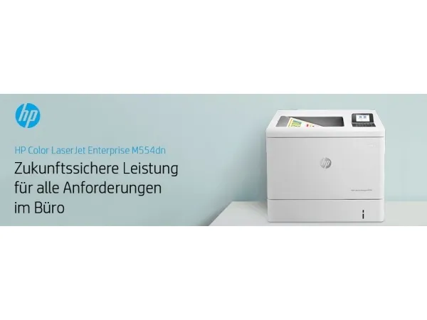 HP LaserJet Enterprise M554dn - Printer - farve - Duplex - laser - A4/Legal - 1200 x 1200 dpi - op til 33 spm (mono) / op til 33 spm (farve) - kapacitet: 650 ark - USB 2.0, Gigabit LAN, USB 2.0 vært