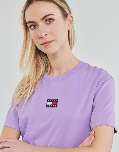 Tommy Jeans - TJW TOMMY CENTER BADGE TEE - Lila