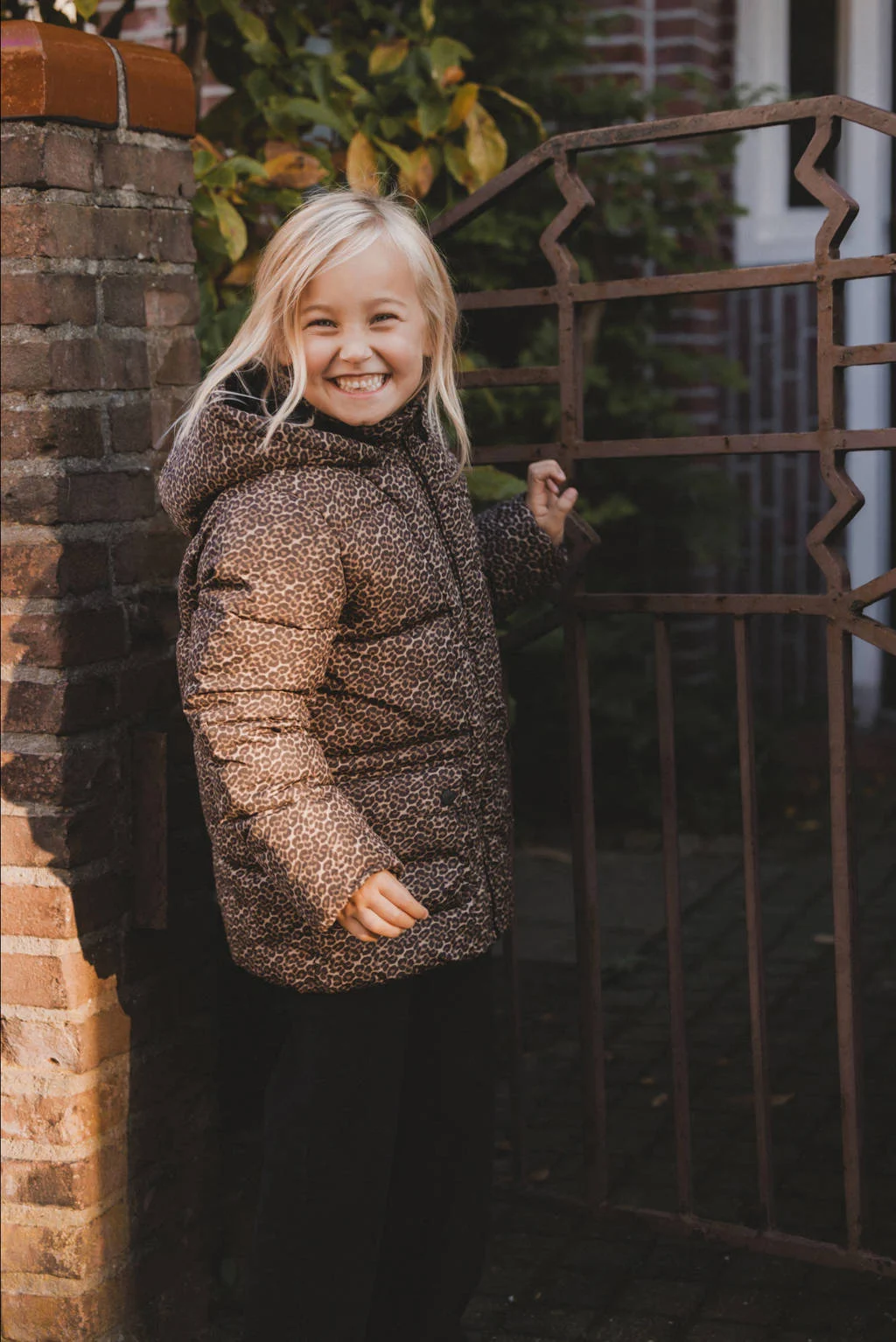 LOOXS little gewatteerde jas bruin