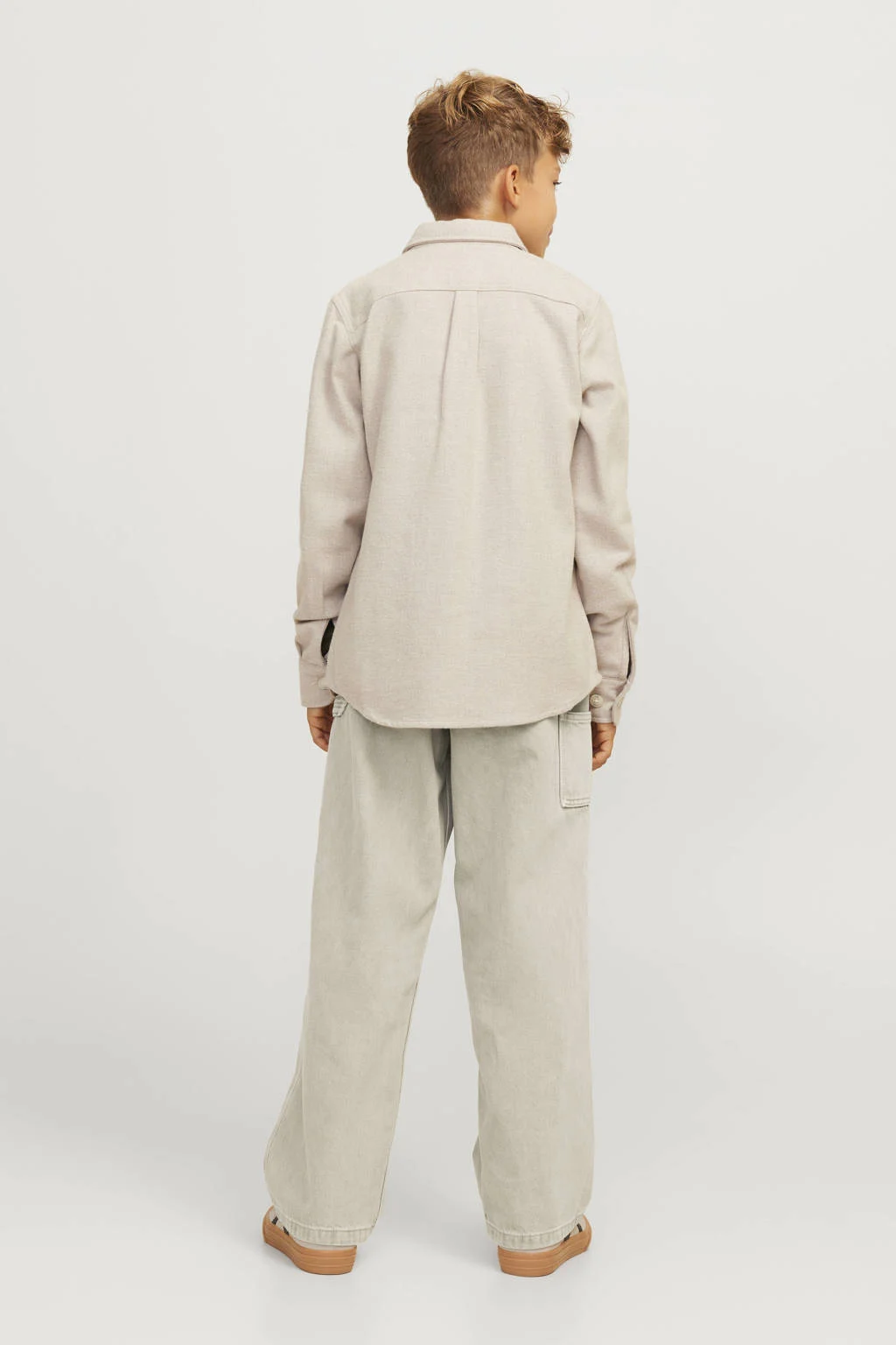 JACK & JONES loose fit jeans JJIALEX JJCARPENTER beige