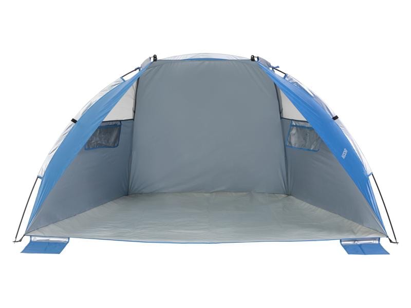 KOOR Strandzelt XL, Blau Strandmuschel schützt vor Sonne, Wind und leichtem Regen