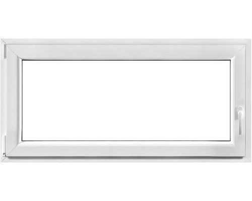 Kelderraam, draai-kiep, kunststof, RAL 9016 verkeerswit, 800x500 mm, DIN links