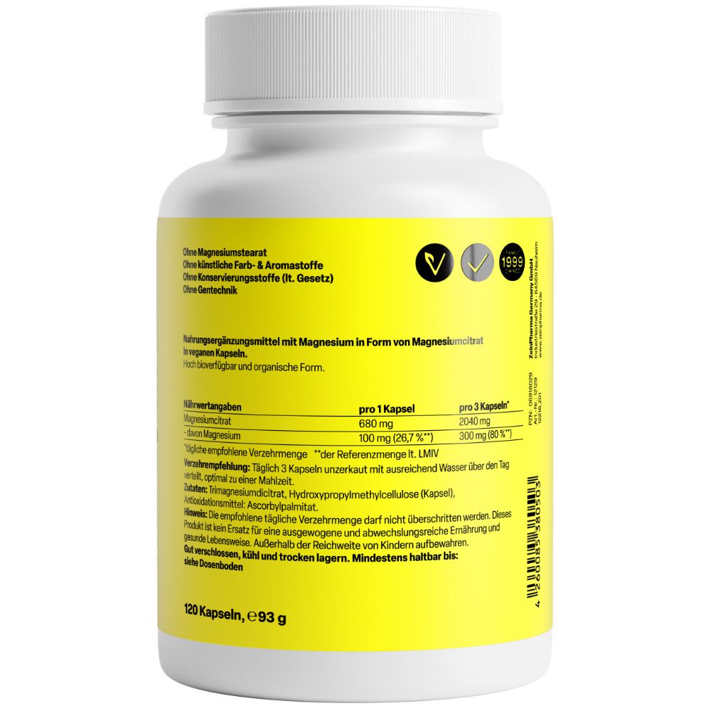 ZeinPharma® Magnesium Citrat Kapseln