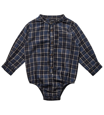 Petit by Sofie Schnoor Hemdbody L/æ - Blau Kariert
