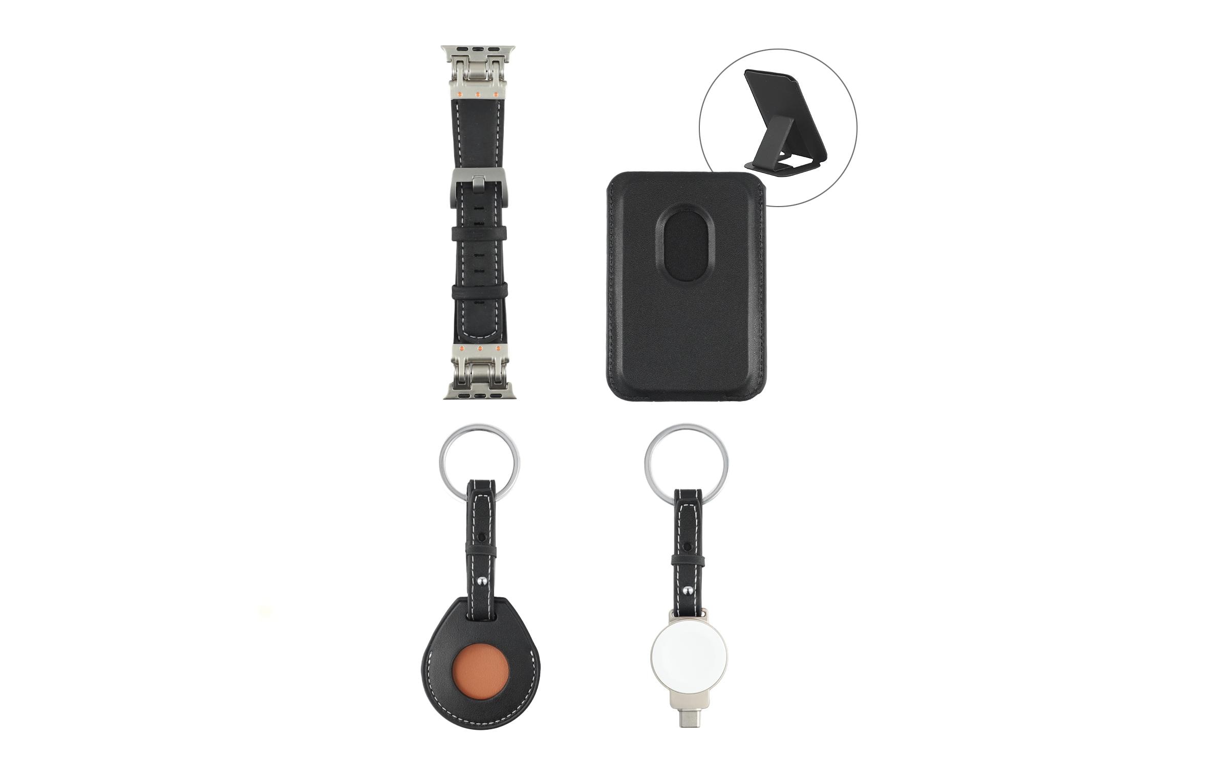 Style Zubehör-Set 4-teilig SchwarzStyle Zubehör-Set 4-teilig kompatibel mit Apple Geräten, schwarz, Magnetische Befestigung