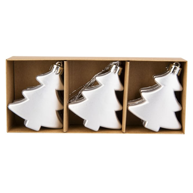 Baumhänger - Baum - bruchfest - silber - ca. 6 cm - 6 Stück