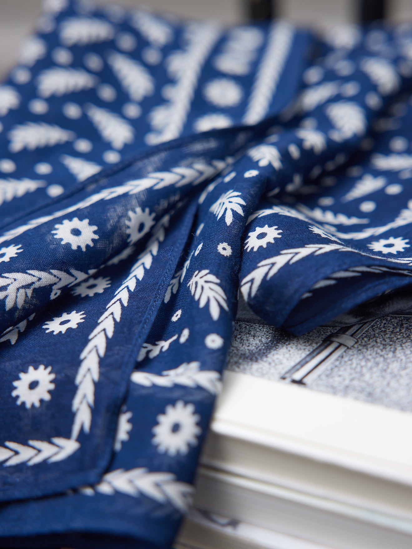 Carré bandana mixte imprimé Rebecca - coton biologique