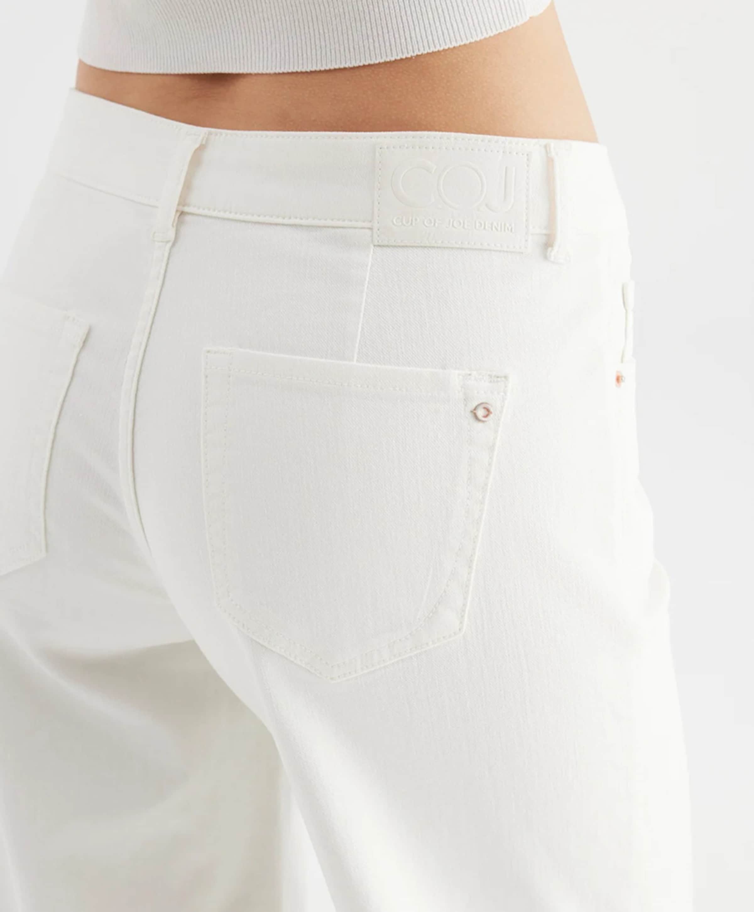 Cup of Joe Denim wide straight dames jeans ecru