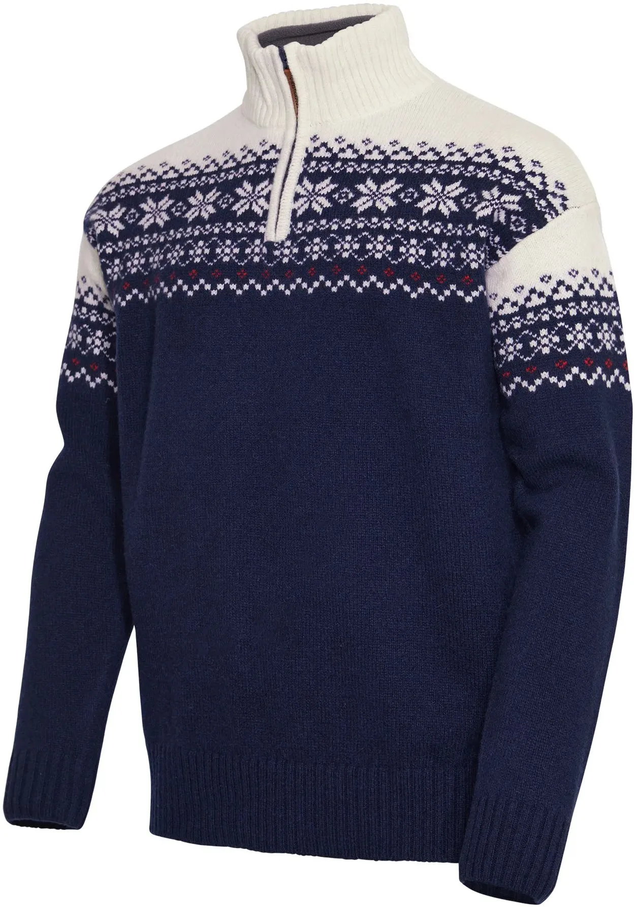 Gridarmor Snøkrystall Hz Ullgenser Men Dark Navy/White/Red