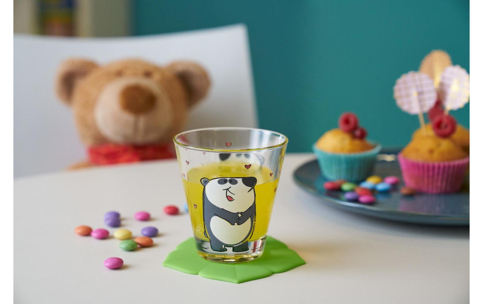 Kindertrinkglas Bambini Panda, 6-teiligTrinkgläser Set für Kinder