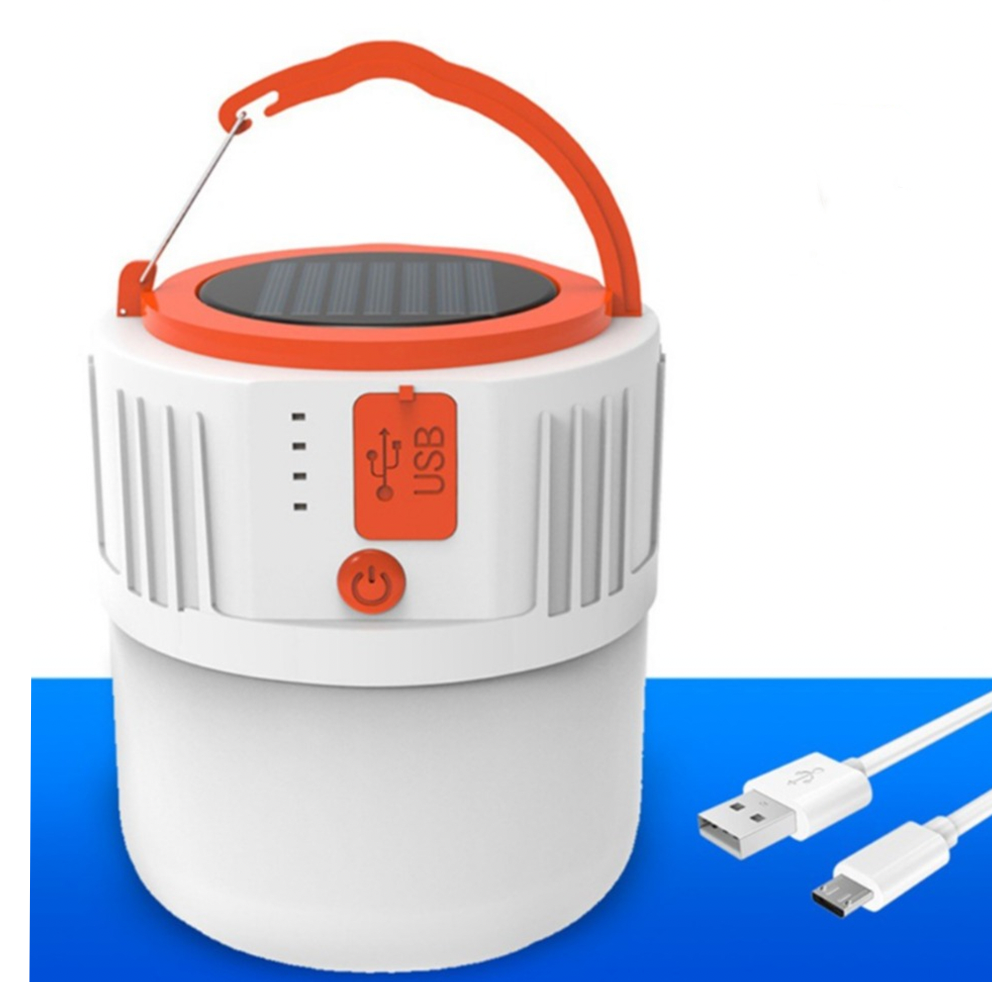 24 LED's Outdoor Solar Laterne Camping Lampe Wasserfest (IP65)   1200mAh Akku - Kaltweiss