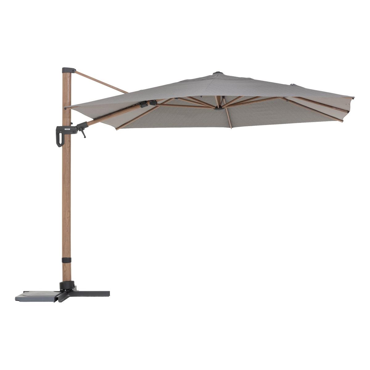 PARASOL DECENTRE TIKEO 4.2X3M PLATINE