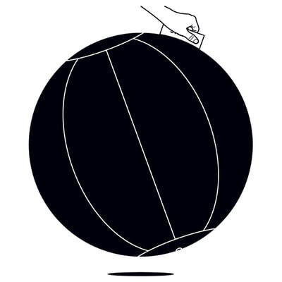 Sitzball Wollfilz