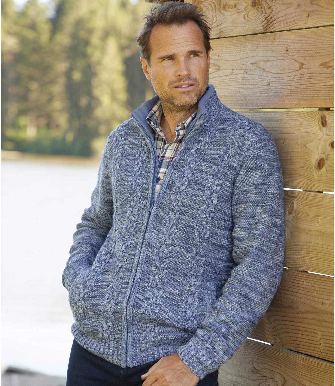 Gilet Tricot Mouliné Casual
