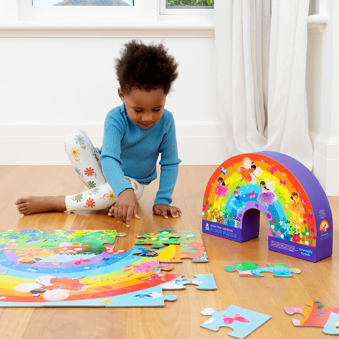 Crocodile Creek Puzzel - Shaped box - 36 stuks - Over de regenboog