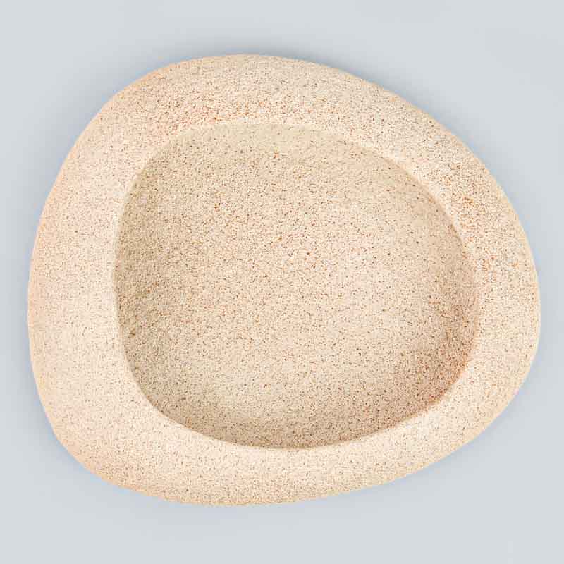 Abreuvoir forme galet beige