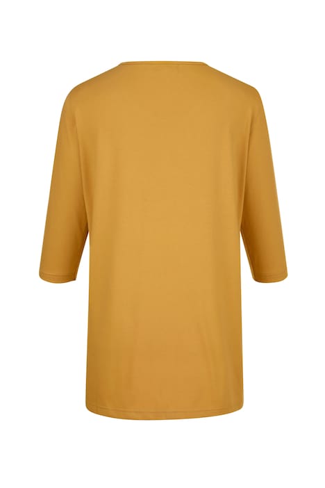 Tunikashirt, längerer Straight Fit, Raffung, 3/4-Ärmel