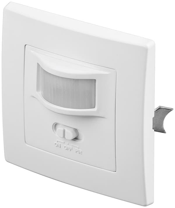 Goobay Infrarød bevegelsesdetektor for innfelt veggmontering, 160° deteksjon, 9 m rekkevidde, for innendørs bruk (IP20), LED tilpasset