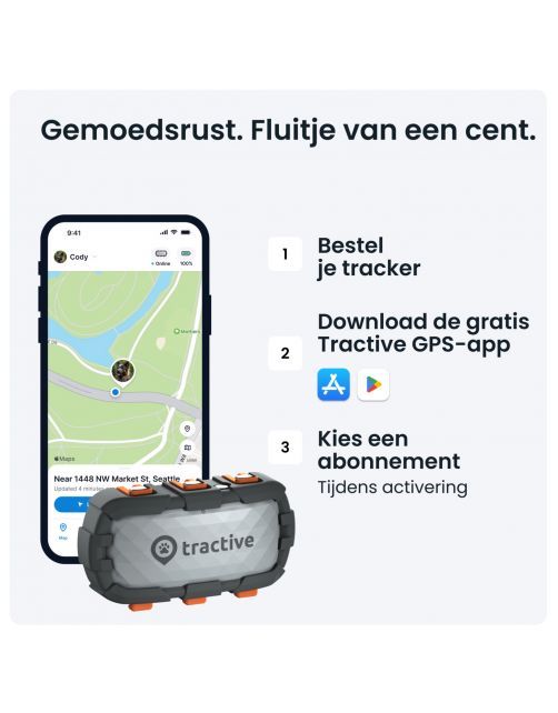 Tractive Gps Tracker Dog Xl Adventure - Hondenlocatievinder - 97x51x24 mm 115 g Grijs Geschiktvoorhonden>22kg