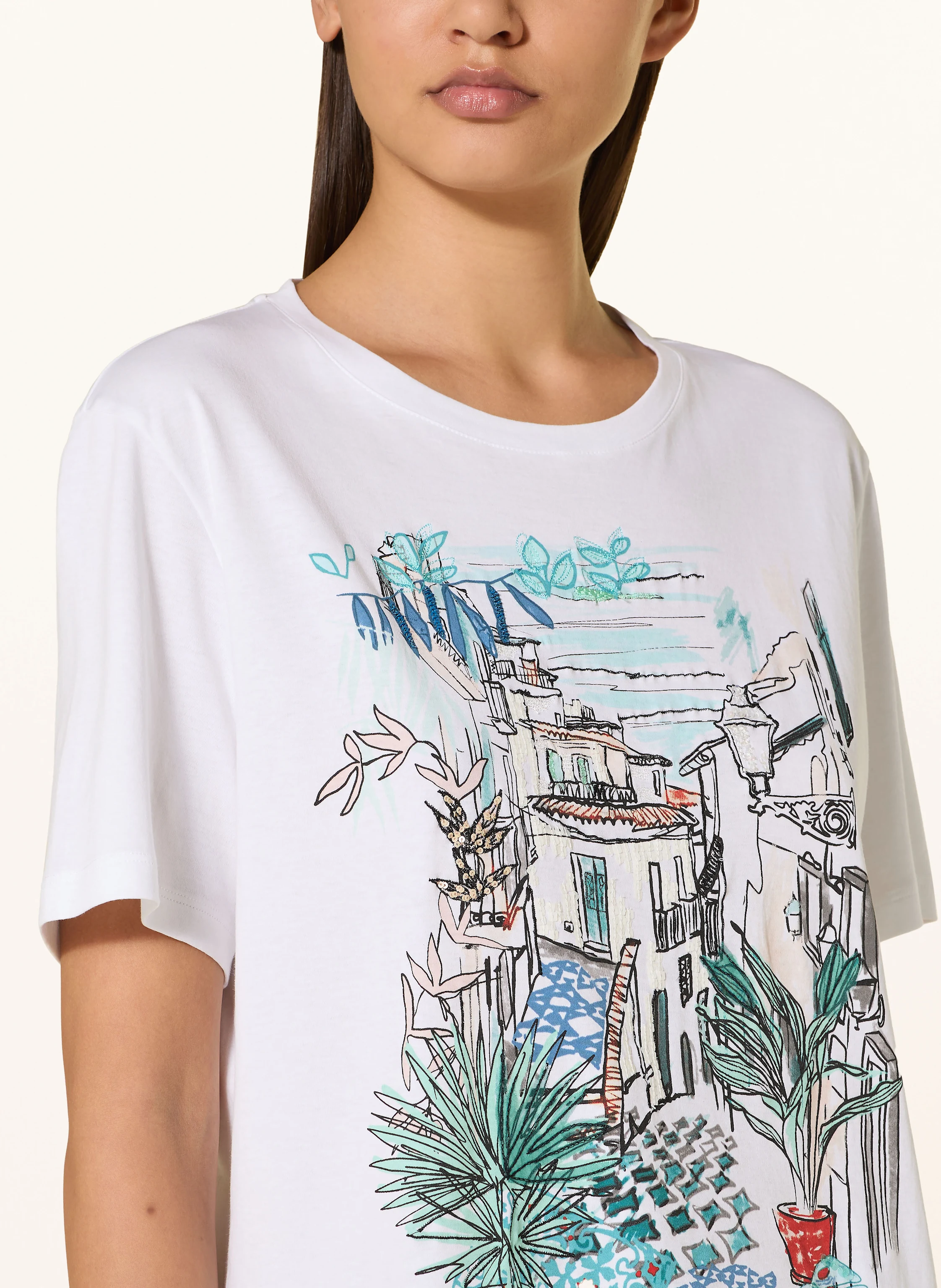 MARC CAIN T-Shirt mit Pailletten