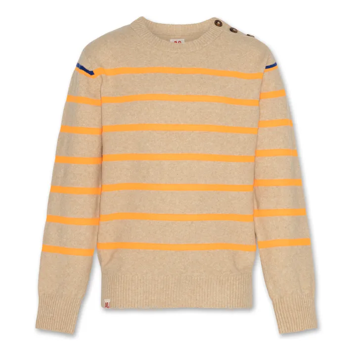 AO76 Pull Caled Rayé | Jaune