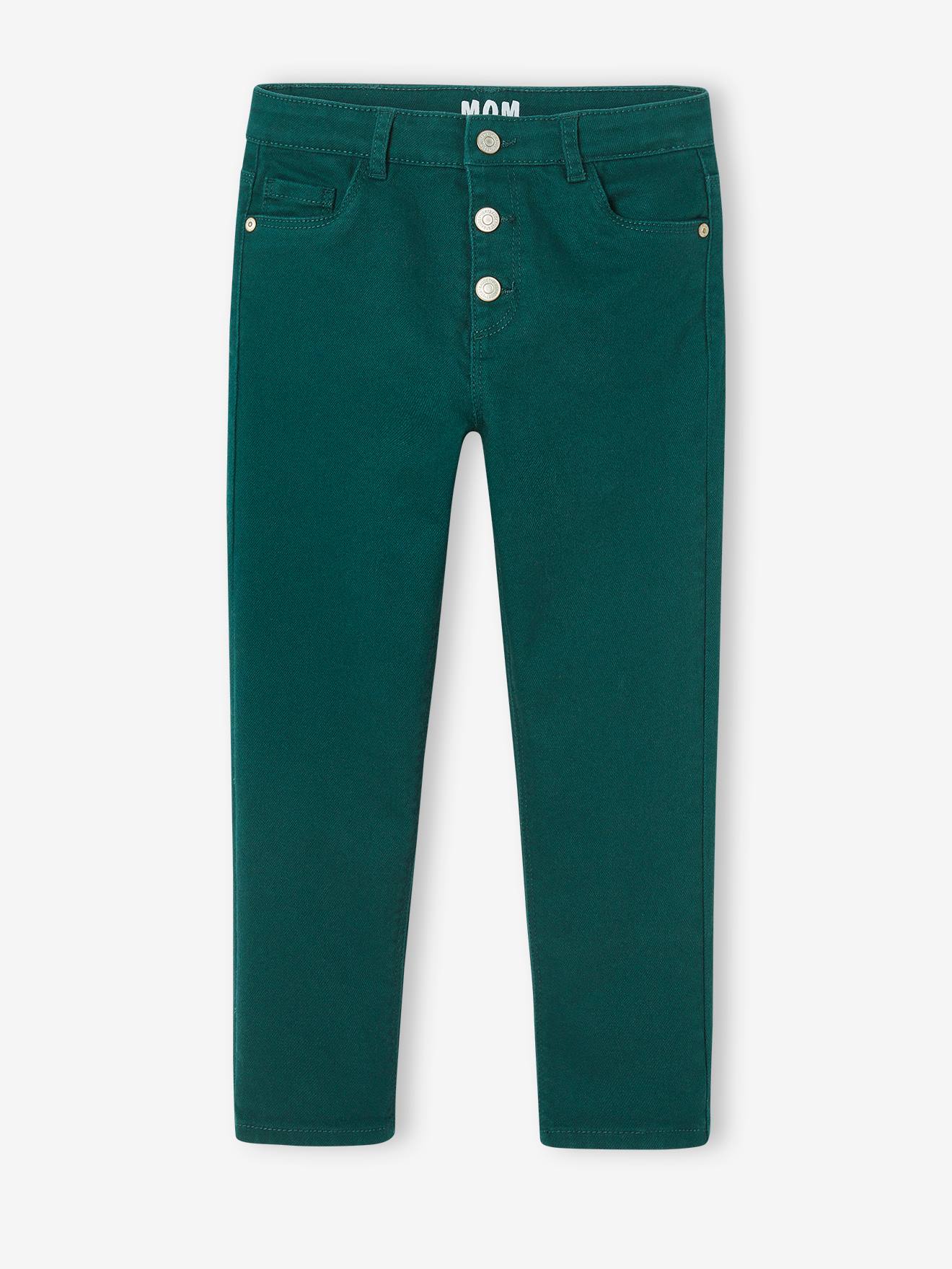 Calças Mom de corte amplo MorphologiK para meninas (cor: sorvete)