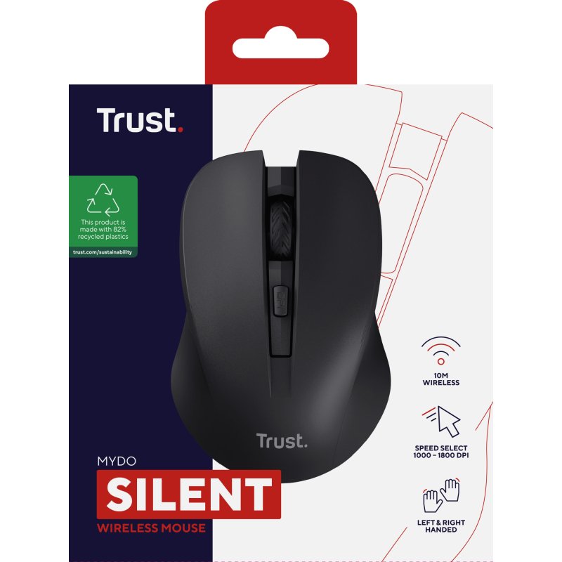 Trust Mydo souris Bureau Ambidextre RF sans fil Optique 1800 DPI
