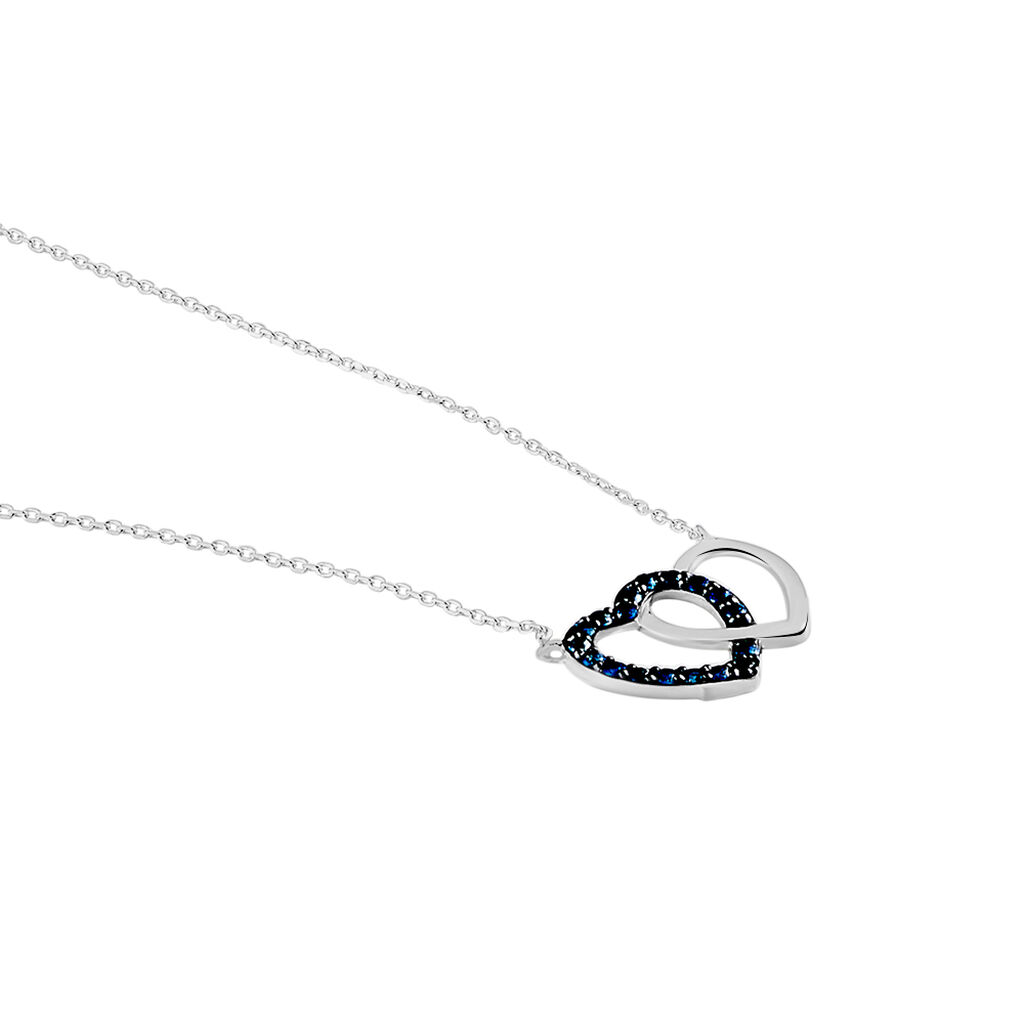 Collier Or Blanc Melisenda Saphirs
