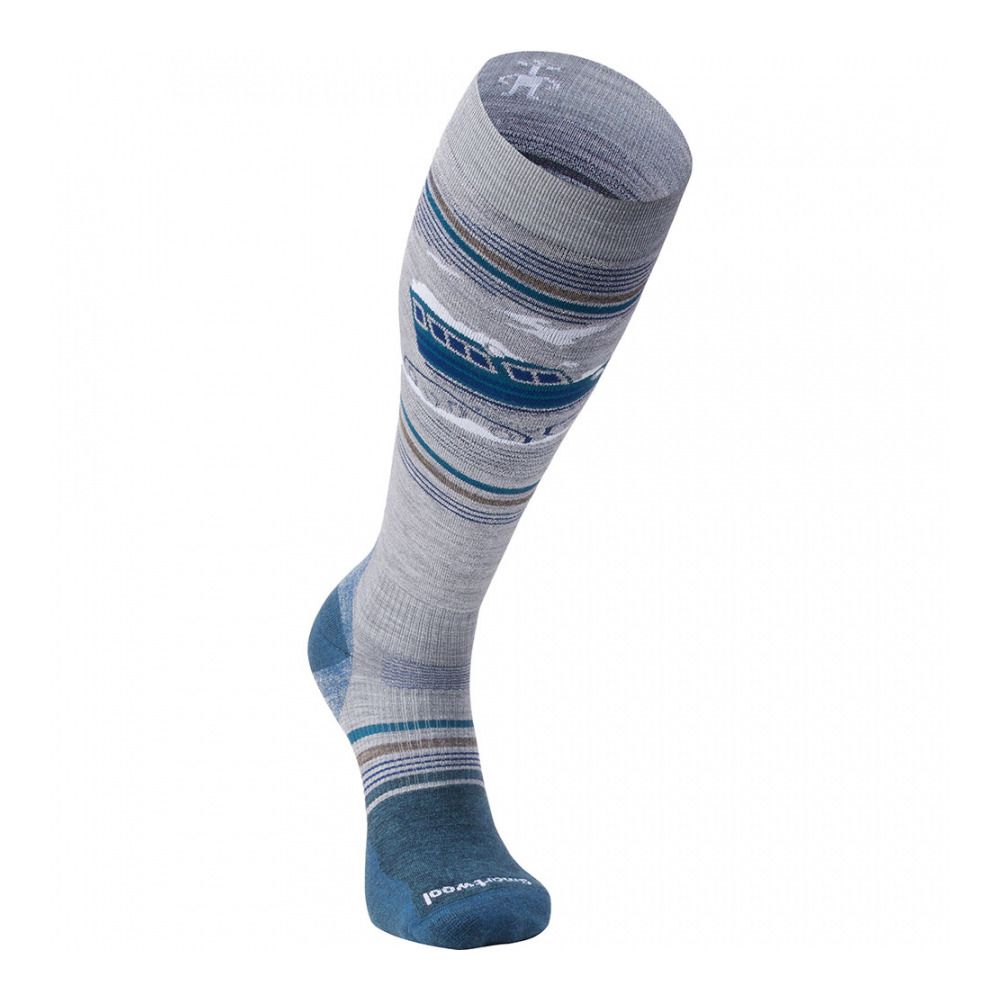 Smartwool TARGETED CUSHION PISTE MACHINE OTC - Chaussettes Homme light gray